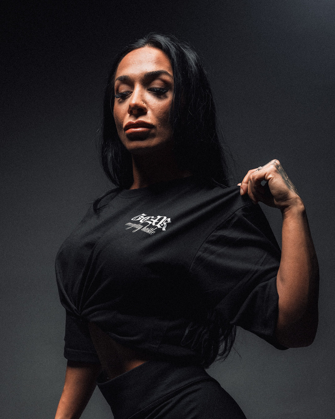 GEAR EVERYDAY HUSTLE OVERSIZED TEE BLACK