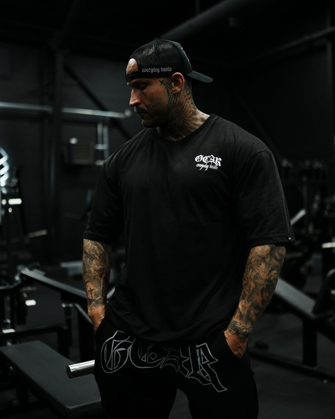 GEAR EVERYDAY HUSTLE OVERSIZED TEE BLACK
