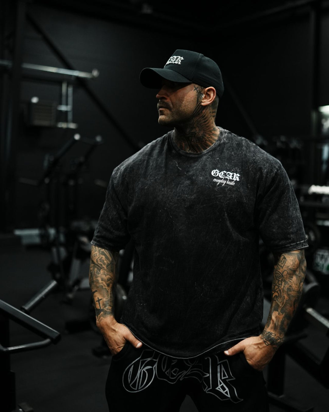 GEAR EVERYDAY HUSTLE OVERSIZED TEE ACID WASH